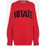 Birger Christensen gebreid logo damessweatshirt in rood