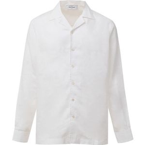 Gran Sasso - Linnen Overhemd - Wit - Lange Mouwen