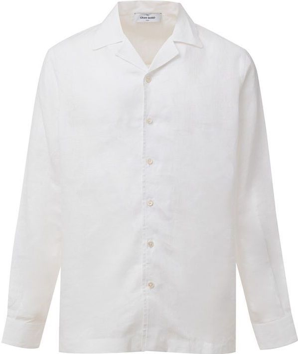 Gran Sasso - Linnen Overhemd - Wit - Lange Mouwen