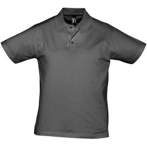 SOLS Heren Prescott Jersey Poloshirt Met Korte Mouwen (Donkergrijs) - Maat XL