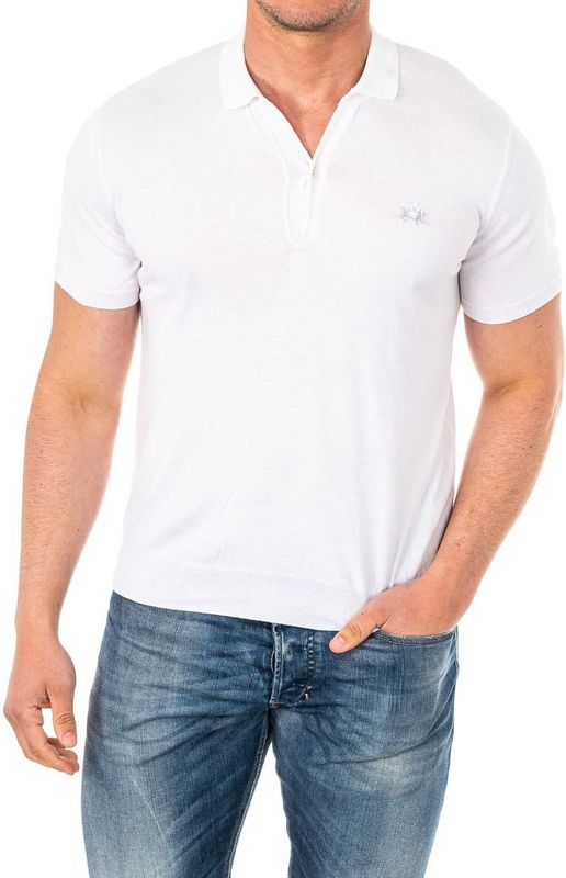 La Martina - Poloshirt - Wit - Katoen - Klassieke Snit