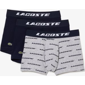 Lacoste - Contrast Waist Trunks - Boxershorts - Grijs - 3-pack