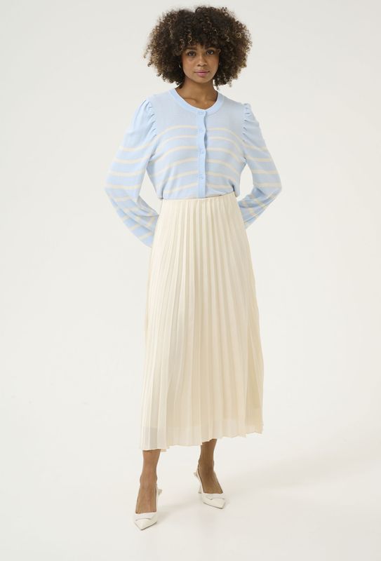 CULTURE - Elda - Plooirok - Crème - 7/8 lengte