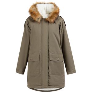 Dreimaster Winter parka Dames Olijf Wit