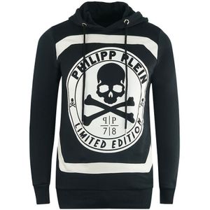 Philipp Plein Large Limited Edition Logo Black Hoodie - Maat M