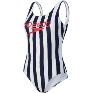 Speedo - Ice Cream U-Back - Zwempak - Navy/Wit - Zonbescherming UPF 50+