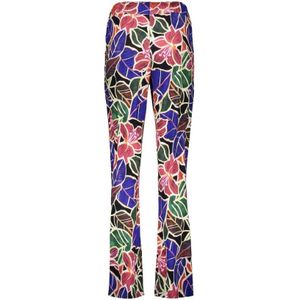 Geisha Gebloemde High Waist Loose Fit Broek Britt Paars/groen/roze - Maat XS