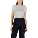 Geribbelde Brei Crop Top