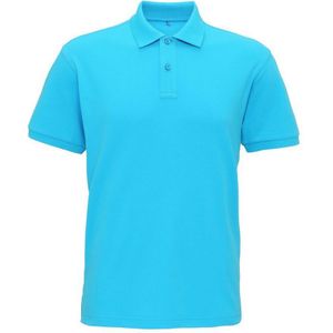Asquith & Fox Heren Super Smooth Knit Polo Shirt (Turquoise) - Maat 2XL
