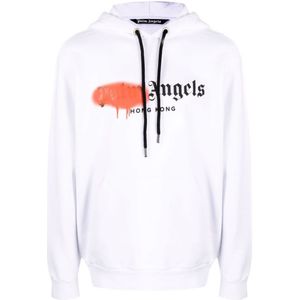 Palm Angels Red Spray Hong Kong-hoodie wit