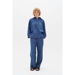 Casual Broek - Medium Blue - Loose Fit - Lange Lengte