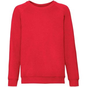 Fruit of the Loom Klassiek Raglan Sweatshirt voor kinderen/Kinderen (Rood)