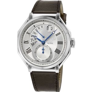 GV2 Marchese 42420 Zwitsers quartz echt Italiaans bruin lederen herenhorloge