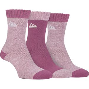 Storm Bloc - Set van 3 paar performance laarzensokken voor dames - Roze / room