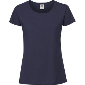 Fruit Of The Loom Vrouwen / Dames Fit Ringgesponnen Premium Tshirt (Marine)