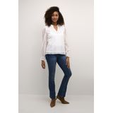 Cream - Crdanika Ls Lace Blouse - Blouse - Wit - 100% Polyester