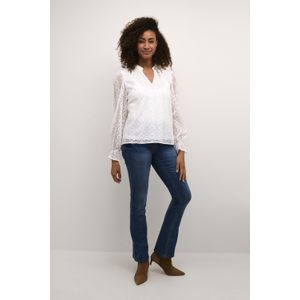 Cream - Crdanika Ls Lace Blouse - Blouse - Wit - 100% Polyester