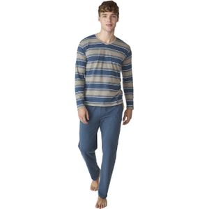 JJB18 Katoenen pyjama met lange mouwen voor heren