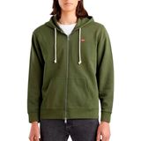 Levi's - Cotton Sweater - Groen - Heren - Met Ritssluiting en Capuchon
