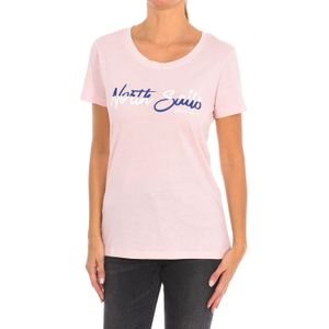 North Sails - T-shirt - Wit - Katoen - Korte Mouwen met Geribbelde Halslijn