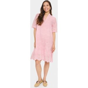 Saint Tropez - Geleksa SZ - A-lijn Jurk - Roze - Katoen