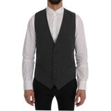 Dolce & Gabbana Grijs STAFF Katoenen Gestreept Mannen Vest