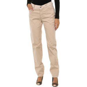 Armani Jeans - Straight Broeken - Beige - Dames - Katoen