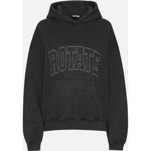 Rotate Birger Christensen - Hoodie - Zwart - Katoenmix - Geborduurde Details