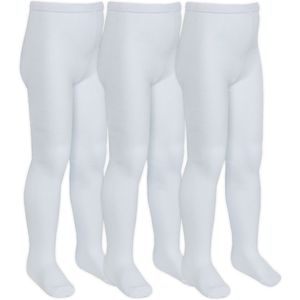 Sock Snob - 3 Paar Meisjes Bamboe Panty's Multipack | Effen Panty's voor School - Wit