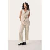 Capri Broek - Effen - Corduroy - Flared - Mid Waist