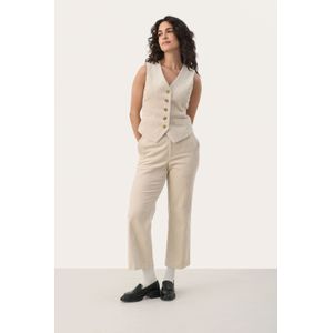 Capri Broek - Effen - Corduroy - Flared - Mid Waist