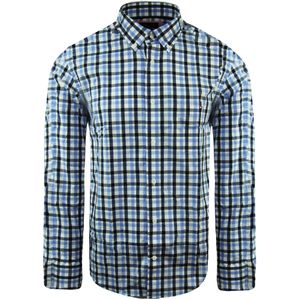 Eden Park - Oxford Overhemd - Blauw - Regular Geruit