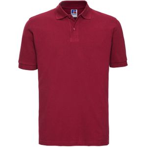 Russell Heren Klassiek Piqué Katoenen Polo Shirt (Klassiek rood)