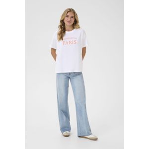 Kaffe - Paris T-shirt - Wit - Dames