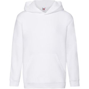 Fruit of the Loom Sweatshirt met capuchon voor kinderen/Kinderen (Wit)