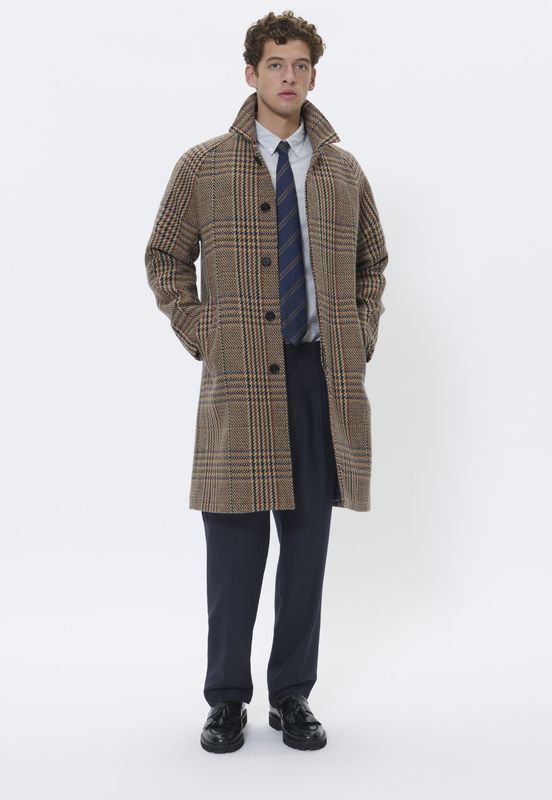 Matinique Tussenjas 'Elijah'  navy / kastanjebruin / lichtbruin / zwart