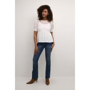 Blouse - Wit - Feminine - Korte Mouwen