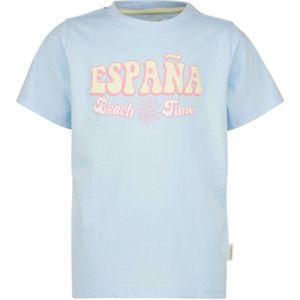 Vingino X Senna Bellod T-shirt Met Tekst Lichtblauw - Maat 14-15J / 164-170cm