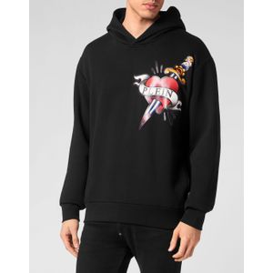 Philipp Plein - Hooded Sweatshirt Love - Zwart - Heren - Katoen