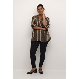 Blouse met lange mouwen Regular fit Major_Brown/ Beige Stripe brown
