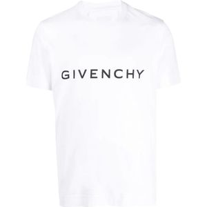 Givenchy T-shirt Met Logoprint In Wit - Maat 2XL