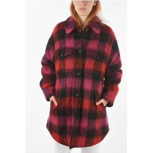 Tartan 2-pocket en dubbele borstzakken overshirt in Rosso, Tartan
