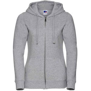 Russell Dames/Dames Authentic Full Zip Hoodie (Licht Oxford)
