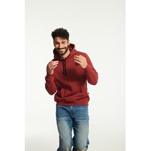 Caterpillar Merkenbanner Katoenen Rode Hoodie voor Mannen