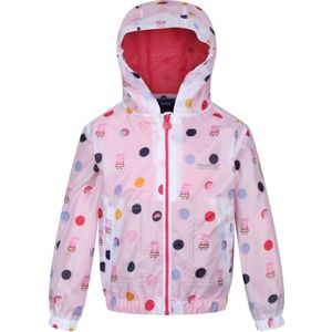 Regatta Kinder/Kinderen Peppa Pig Polka Dot Waterdichte Jas met Kap (Lichtroze)