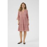 Cream - Nostalgia Rose - Geborduurde Jurk - Roze