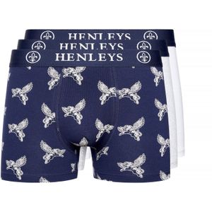 Henleys Heren Lionwing Assorted Designs Boxershorts (Set van 3) (Veelkleurig)