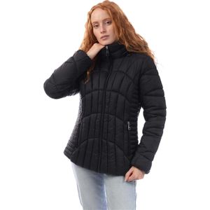 DKNY Gewatteerde jas met rits voor dames/dames (Zwart)