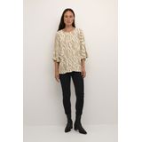 Blouse - Gevoerde Zoom - Viscose - Losse Pasvorm - Driekwart Mouw