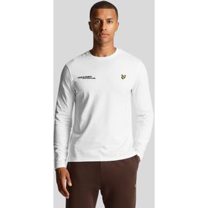 Lyle And Scott - Co-Ordinate Print - T-shirt - Wit - Lange Mouwen